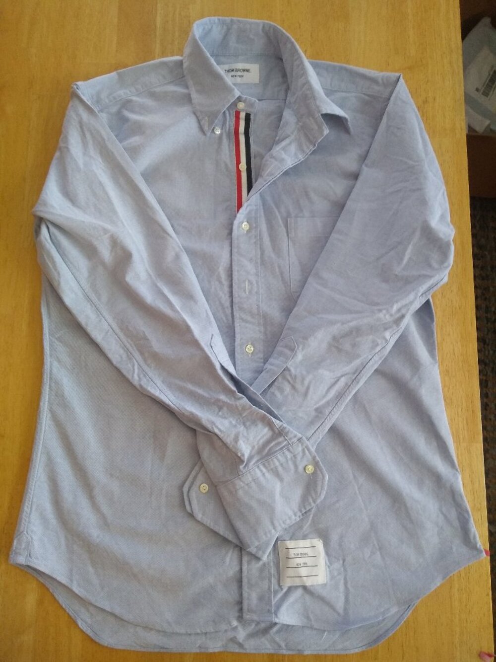 Thom Browne Blue Oxford Cloth Grosgrain TB1
